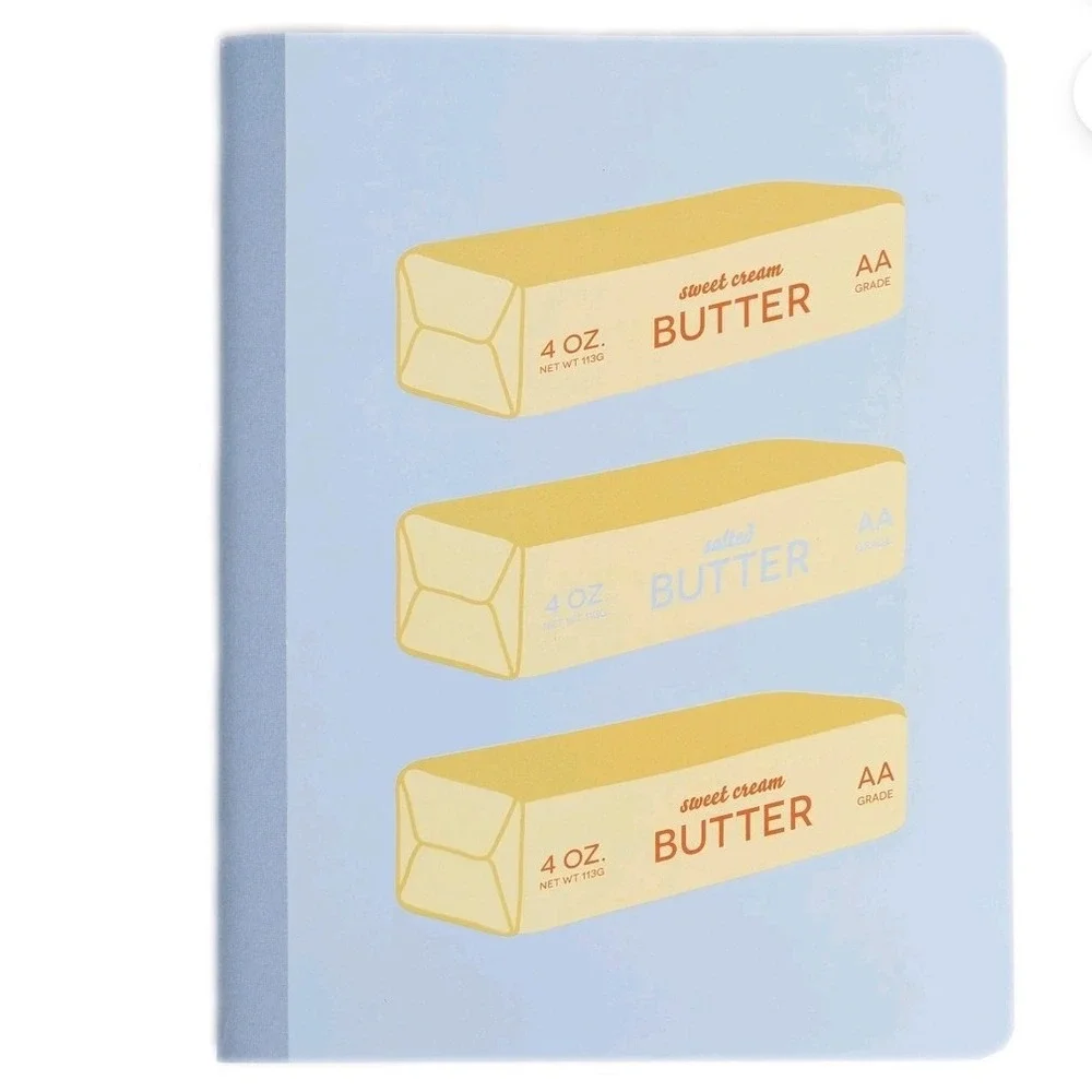 Pearhead Stationery Set Yellow Blue New Butter Binder Notebook Notepad